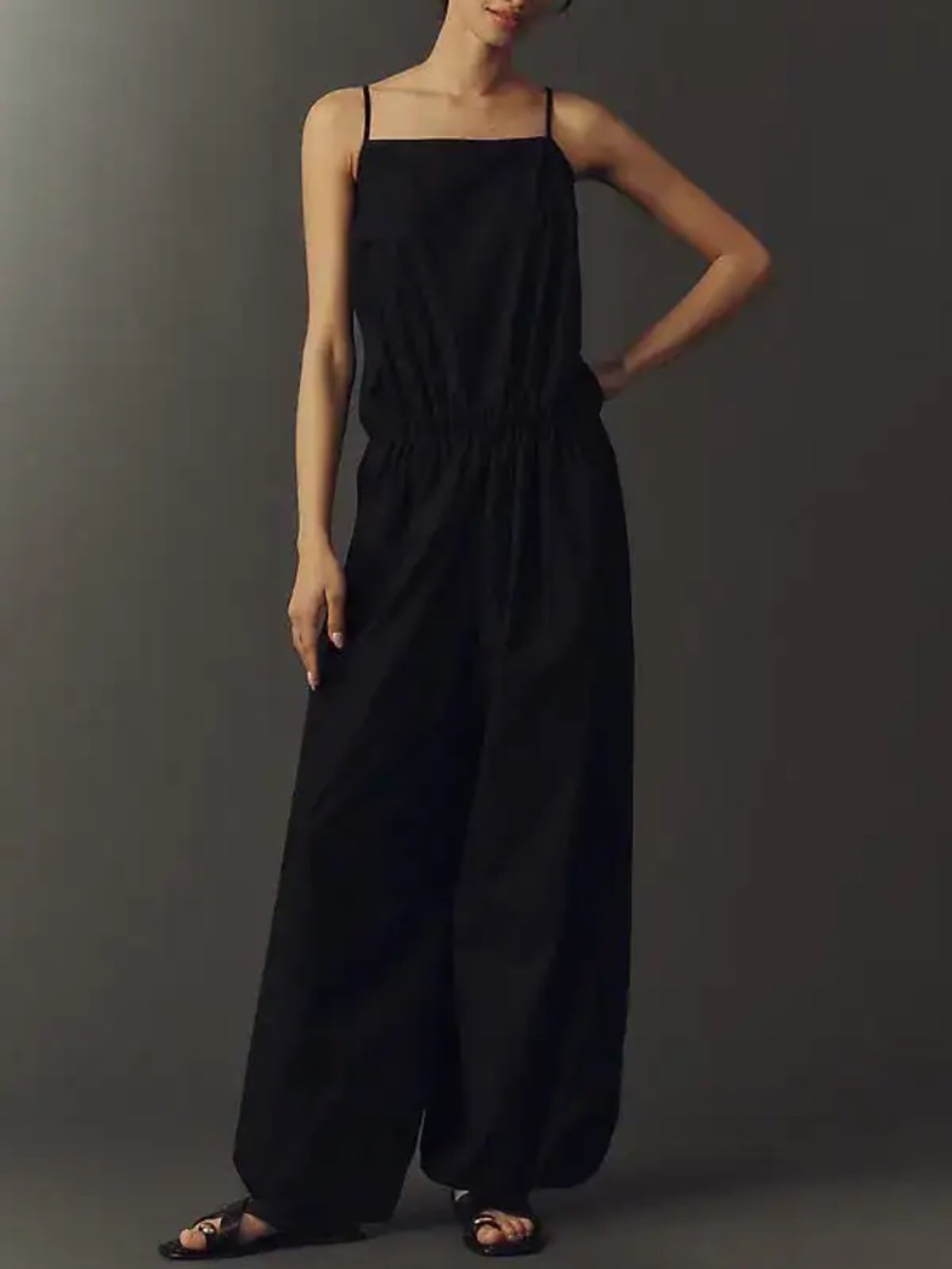 By Anthropologie Cotton Bubble-Hem Twofer Jumpsuit VERY RELAXED FIT size M nwt